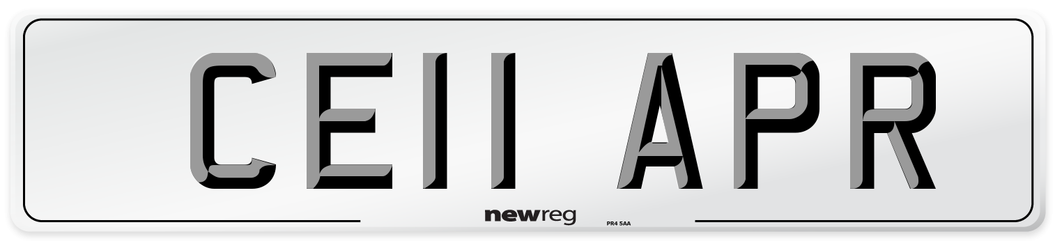 CE11 APR Number Plate from New Reg
